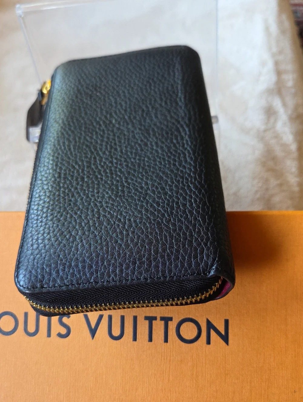 Louis Vuitton Comete Black Marine Taurillon Leather Wallet